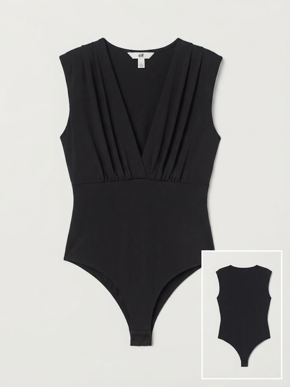 H&M Plunge V-Neck Sleeveless Bodysuit – Size M